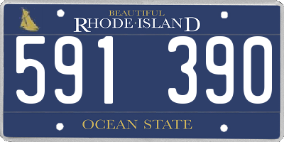 RI license plate 591390