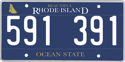 RI license plate 591391