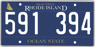 RI license plate 591394