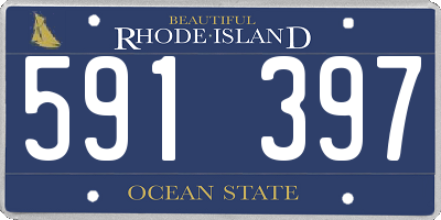 RI license plate 591397