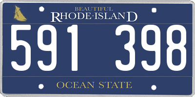 RI license plate 591398