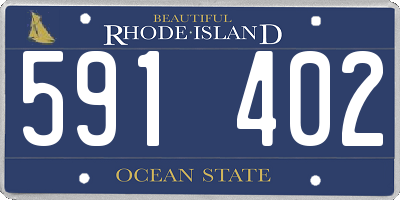 RI license plate 591402
