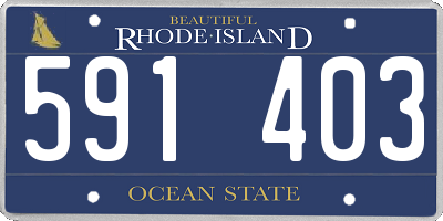 RI license plate 591403