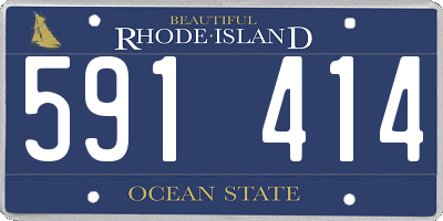 RI license plate 591414