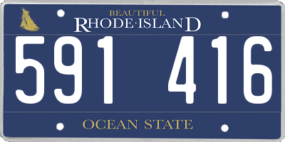 RI license plate 591416
