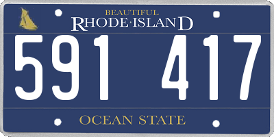 RI license plate 591417