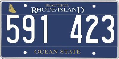 RI license plate 591423
