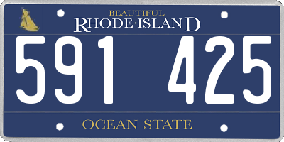RI license plate 591425