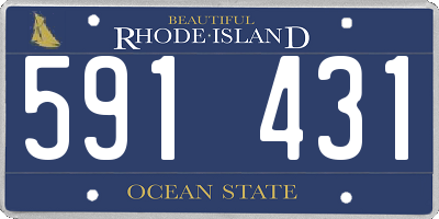 RI license plate 591431