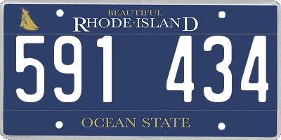 RI license plate 591434