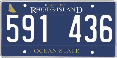 RI license plate 591436