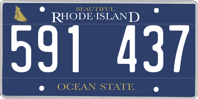 RI license plate 591437