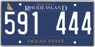 RI license plate 591444