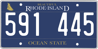 RI license plate 591445