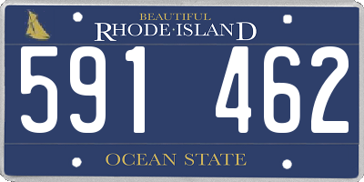 RI license plate 591462