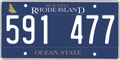 RI license plate 591477