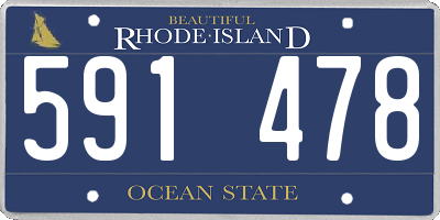 RI license plate 591478