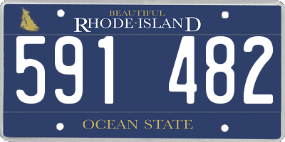 RI license plate 591482