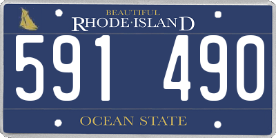 RI license plate 591490
