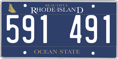 RI license plate 591491