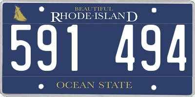 RI license plate 591494