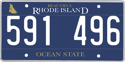 RI license plate 591496