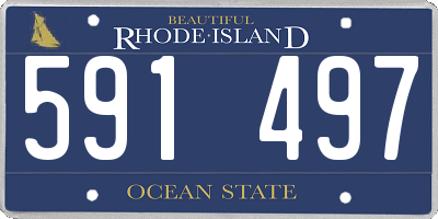 RI license plate 591497