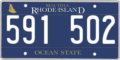 RI license plate 591502