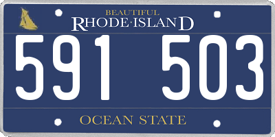 RI license plate 591503
