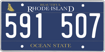 RI license plate 591507