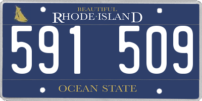 RI license plate 591509