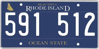 RI license plate 591512
