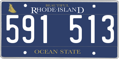 RI license plate 591513