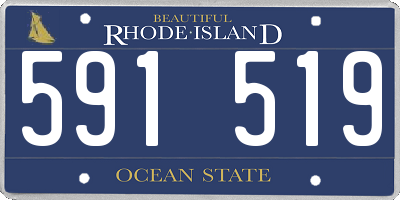RI license plate 591519