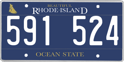 RI license plate 591524