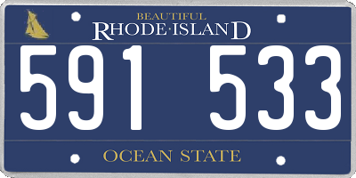 RI license plate 591533