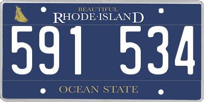 RI license plate 591534