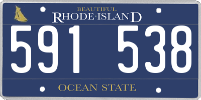 RI license plate 591538