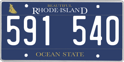 RI license plate 591540