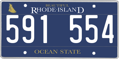 RI license plate 591554
