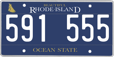 RI license plate 591555