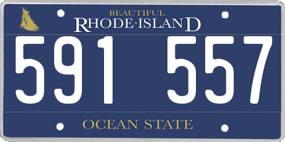 RI license plate 591557