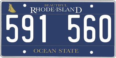 RI license plate 591560