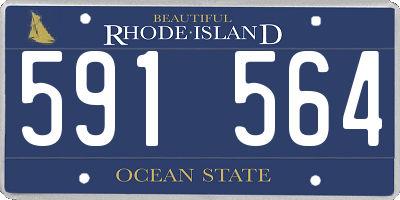 RI license plate 591564
