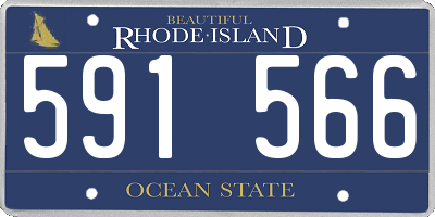 RI license plate 591566