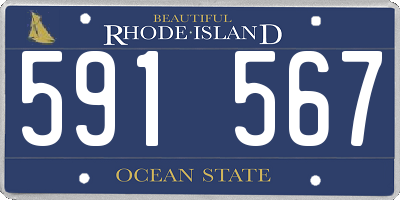RI license plate 591567