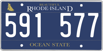 RI license plate 591577