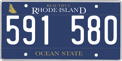 RI license plate 591580