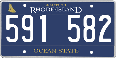 RI license plate 591582