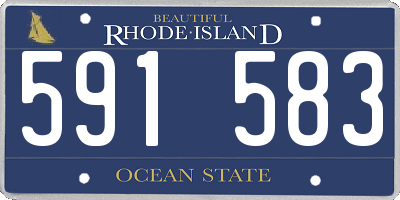 RI license plate 591583